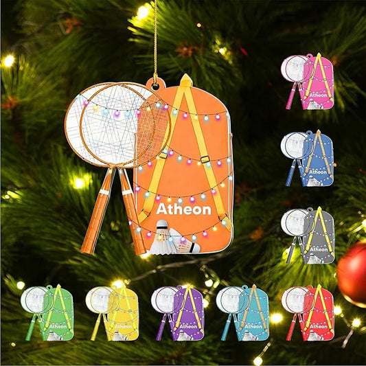 Custom Christmas Gift for Badminton Players, Sports Lovers Badminton Ornament LL15