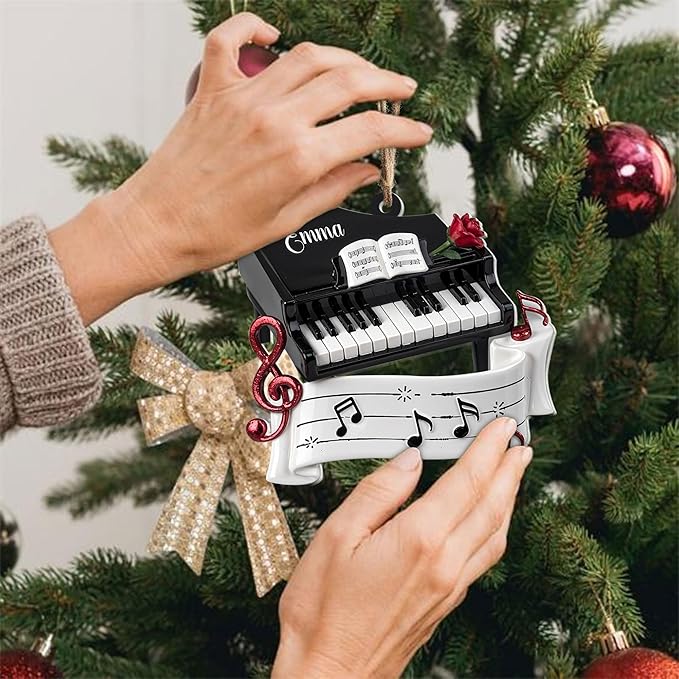 Custom Music Instrument Christmas Gift - Piano Ornament for Piano Lovers LL12