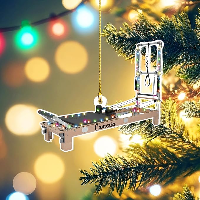Personalized Pilates Christmas Ornament - Custom Pilates Gift for Women LL10
