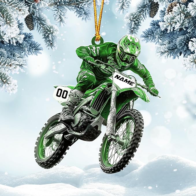 Personalized Dirt Bike Christmas Ornaments 2025 Custom Motocross Ornament Dirt bike Christmas Ornament NO3