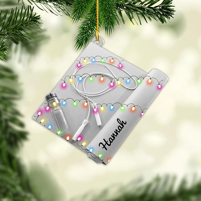 Personalized Yoga Lovers Ornament - Custom Yoga Christmas Decoration Gift LL11