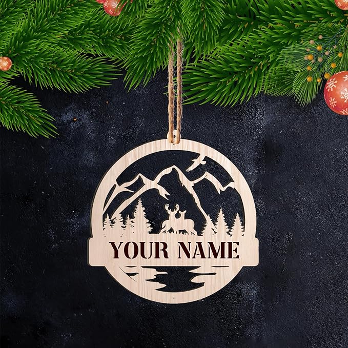 Personalized Hunting Ornament, Hunter Christmas Acrylic Ornament 2025 T18