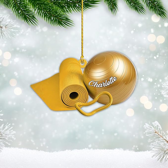 Customized Pilates Christmas Ornament - Pilates Gift for Women, Acrylic Christmas Ornament LL36