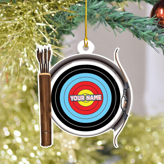 Custom Archery Christmas Ornament – Archery Lover Gift A4