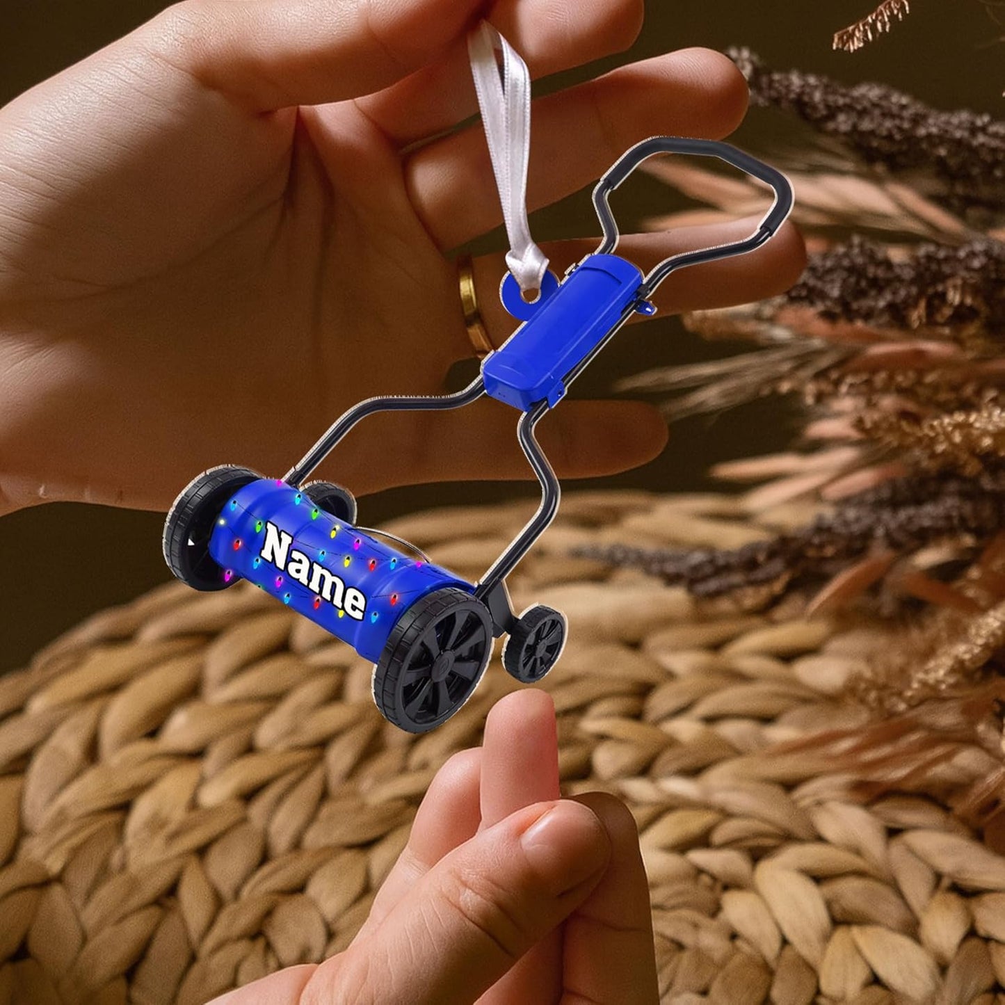 Personalized Lawn Mower Christmas Ornament | Custom Lawn Care Holiday Tree Decoration for Gardeners & Landscapers TG97