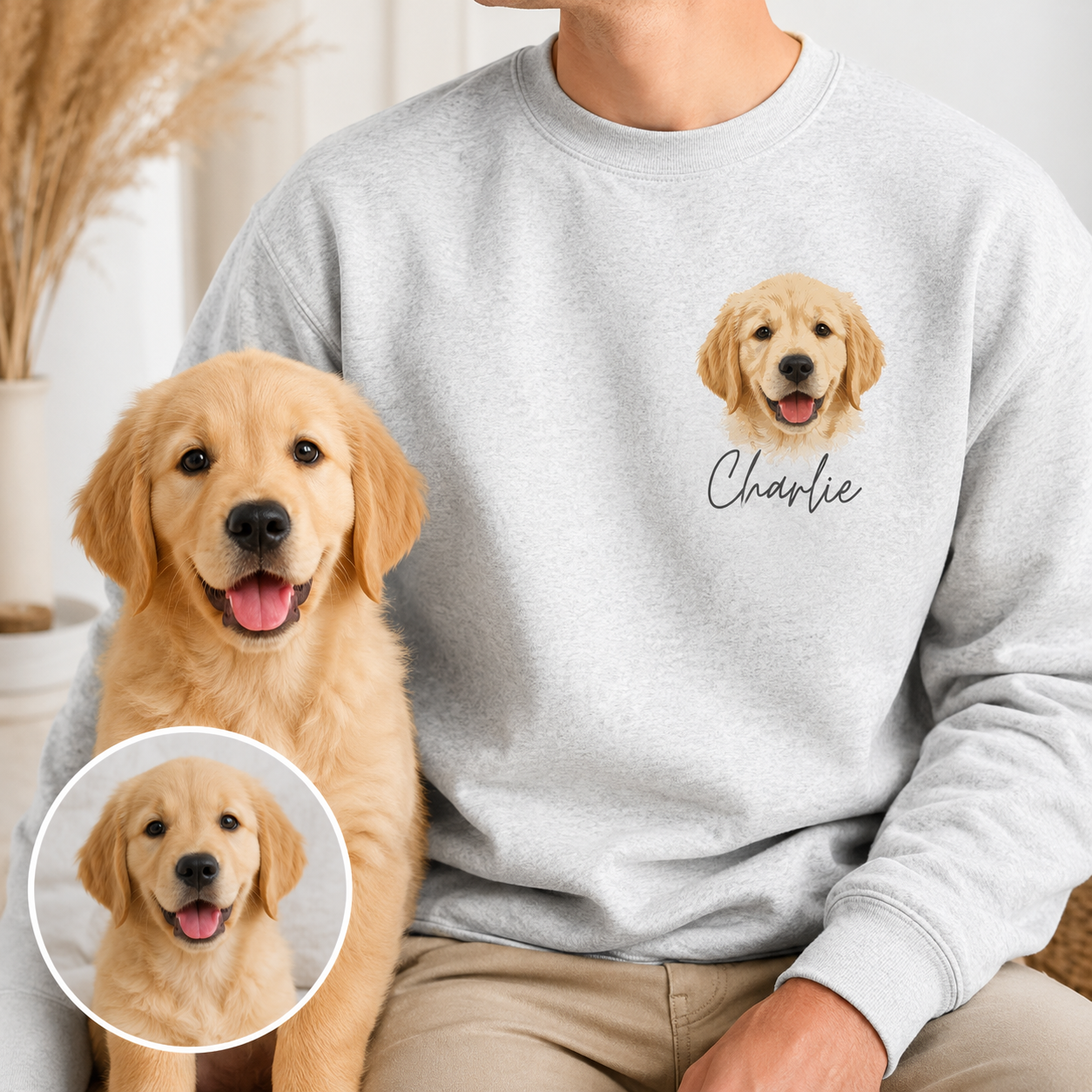 Personalized Puppy Photo Hoodie Custom Dog Face Sweatshirt Cozy Pet Lover Gift THUC99
