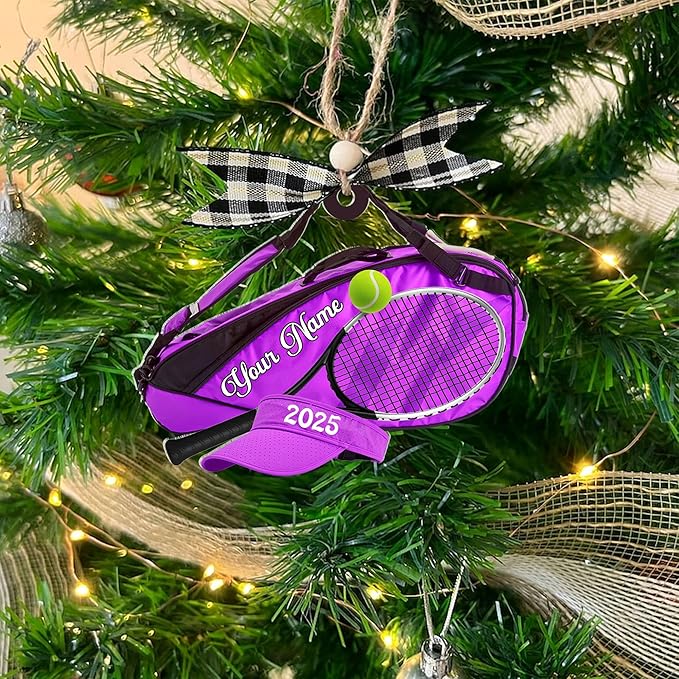 Personalized Tennis Christmas Ornament N03