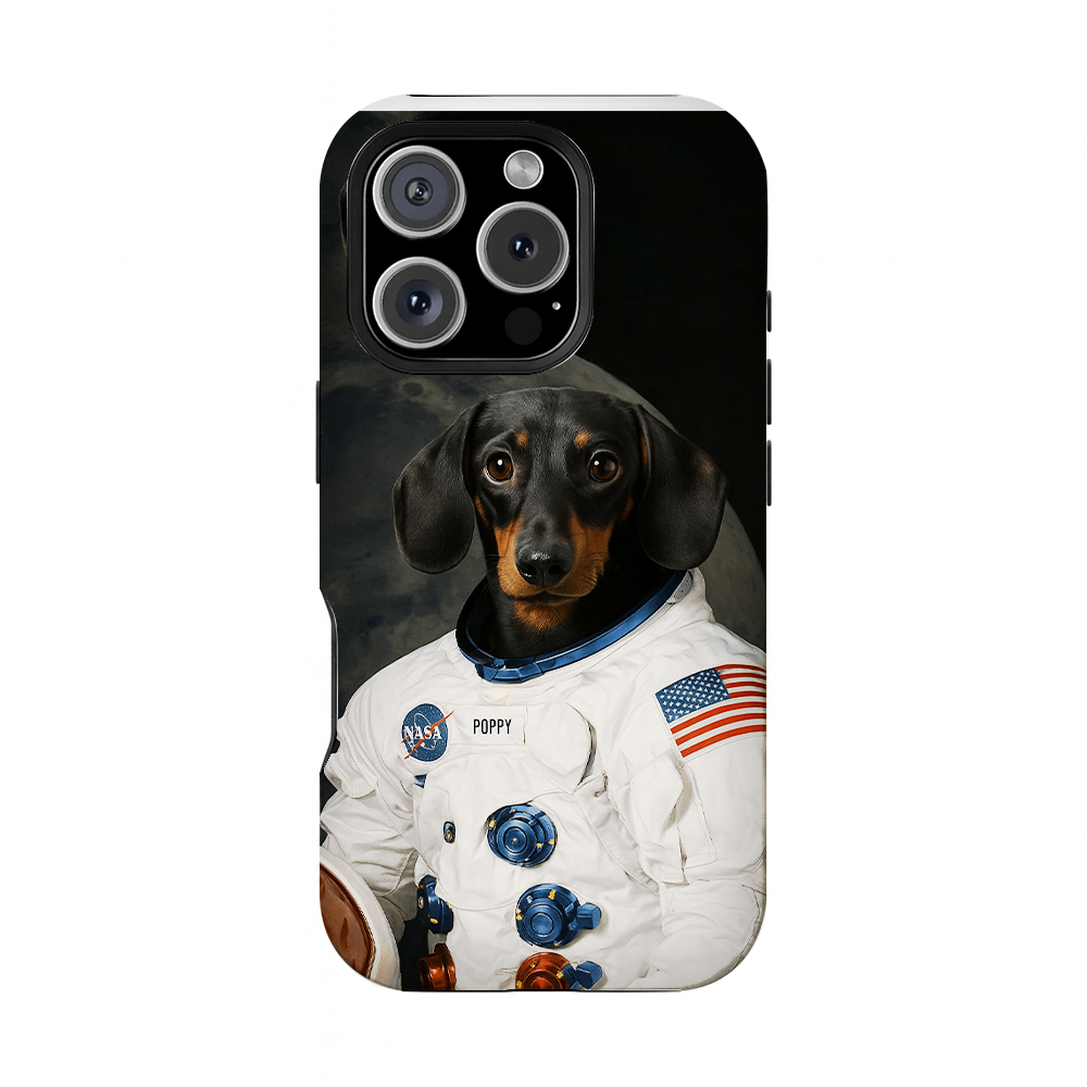 Custom Photo Dog Astronaut Phone Case _ Gift For Dog Lovers