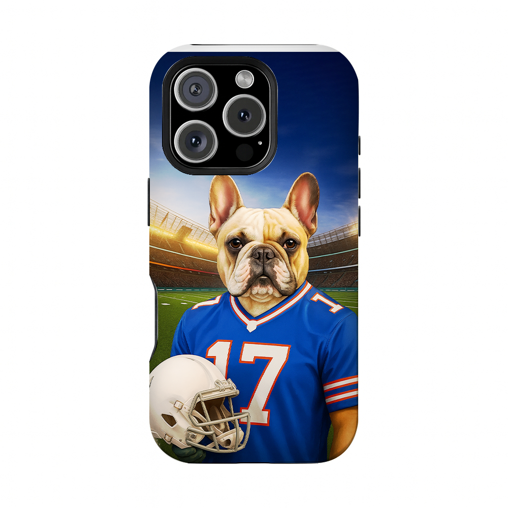 Custom Dog Photo Football Style Phone Case _ Gift For Dog Lovers