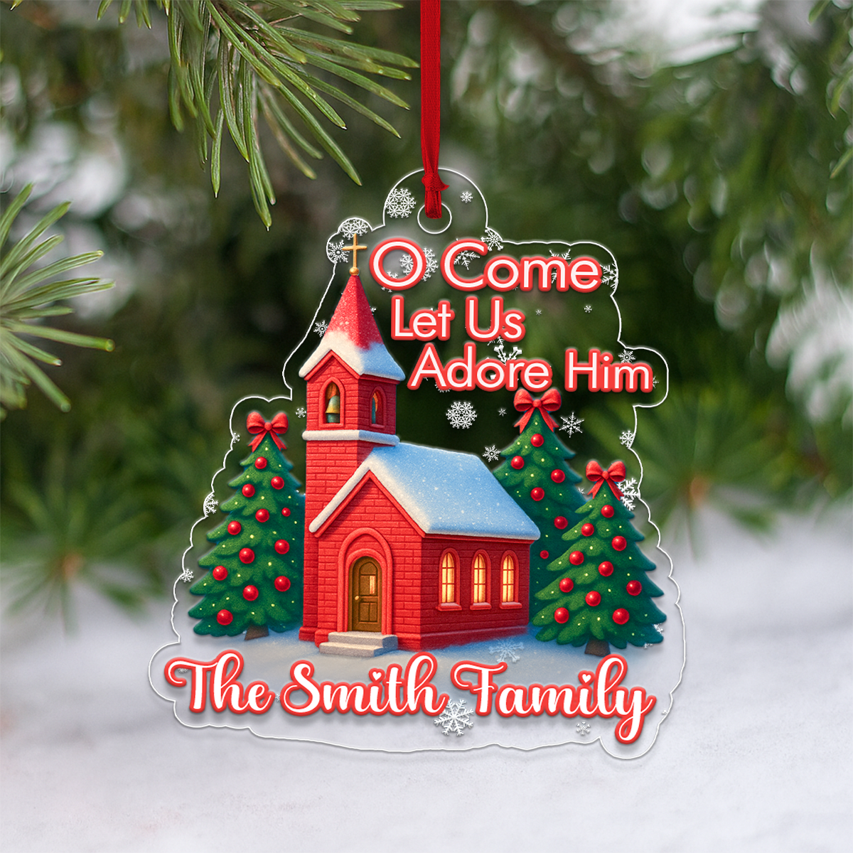 Custom Name Church Christmas