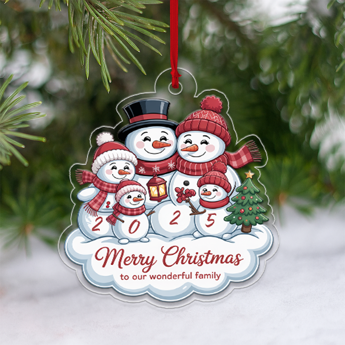 Custom Snowman Xmas Ornament