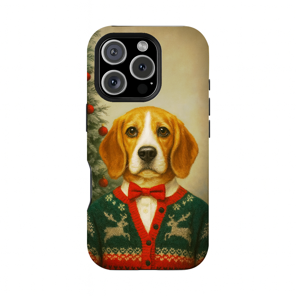 Custom Photo Christmas Dog Phone Case Gift For Dog Lovers