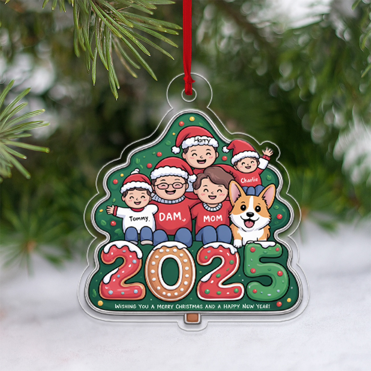 Making Memories Christmas Time - Family Personalized Custom Ornament