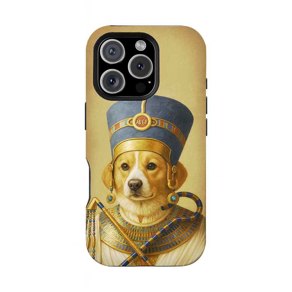 Custom Photo Egyptian Queen Dog Phone Case Gift For Dog Lover