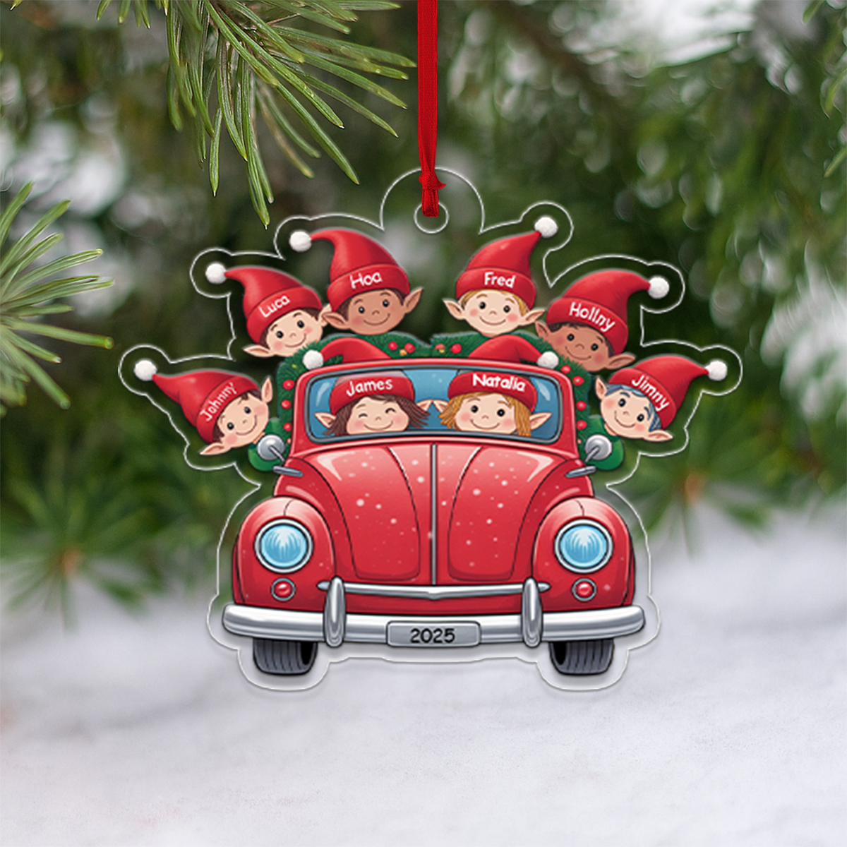 Personalized Custom Wood Ornament - Gift For Car Lovers