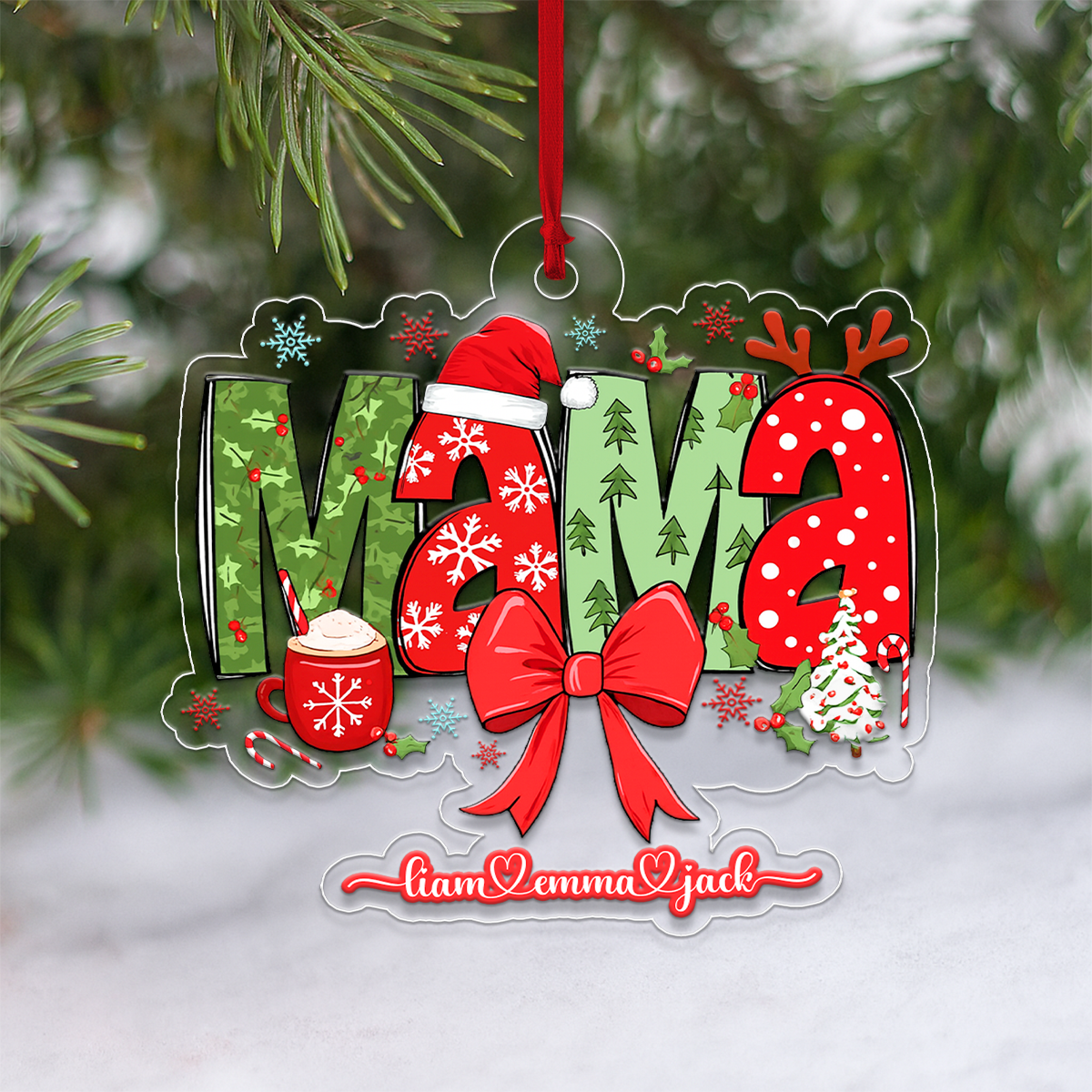 Custom Name Mama Christmas