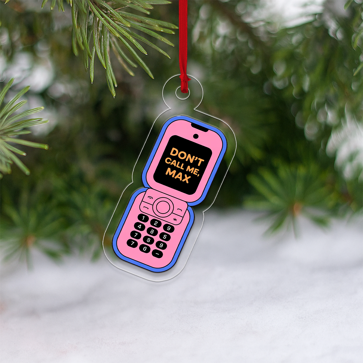 Personalized Don't Call Me Phone Ornament, Custom Funny Tech Christmas Ornament, Gift For Friends, Holiday Decoration