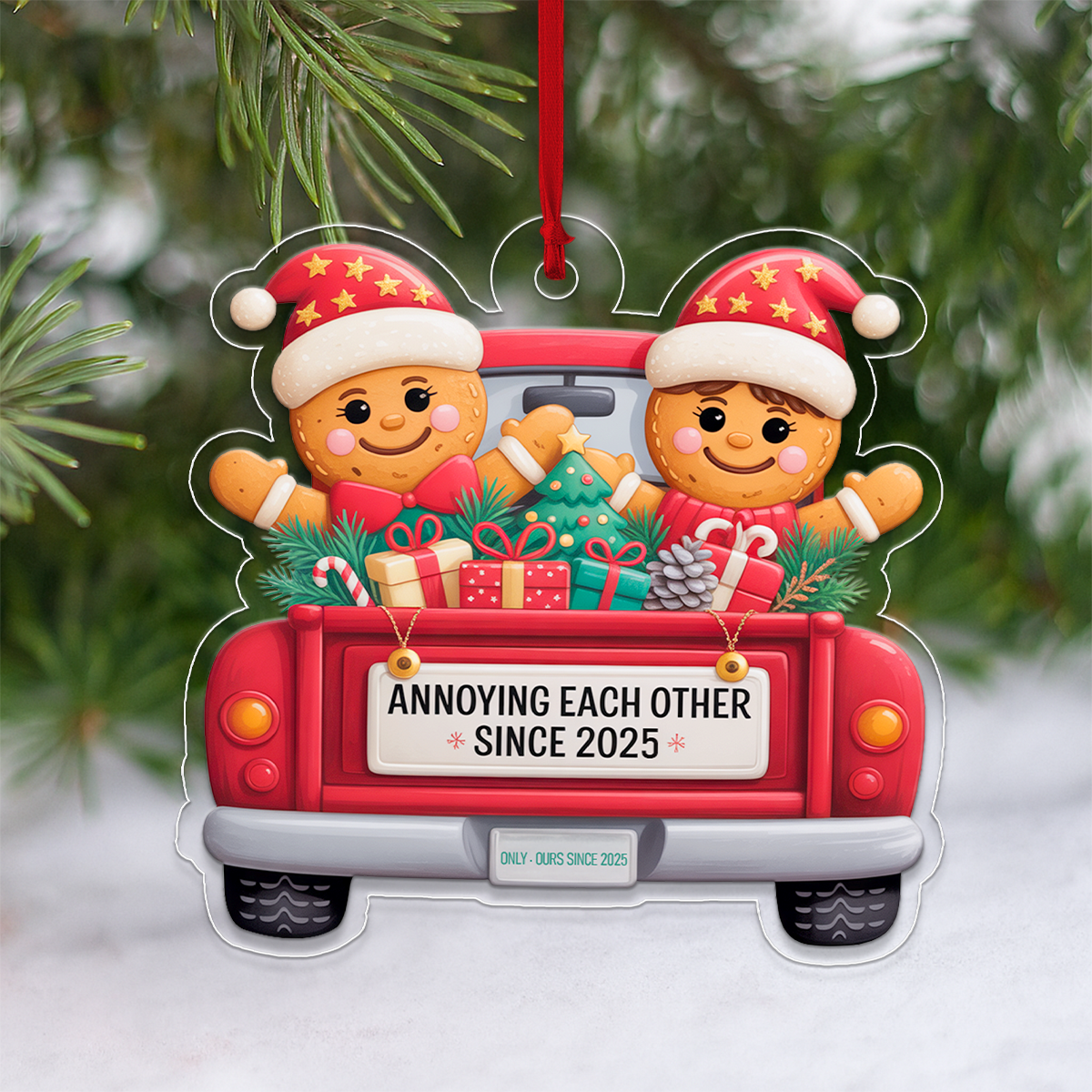 Gingerbread Couple In Truck