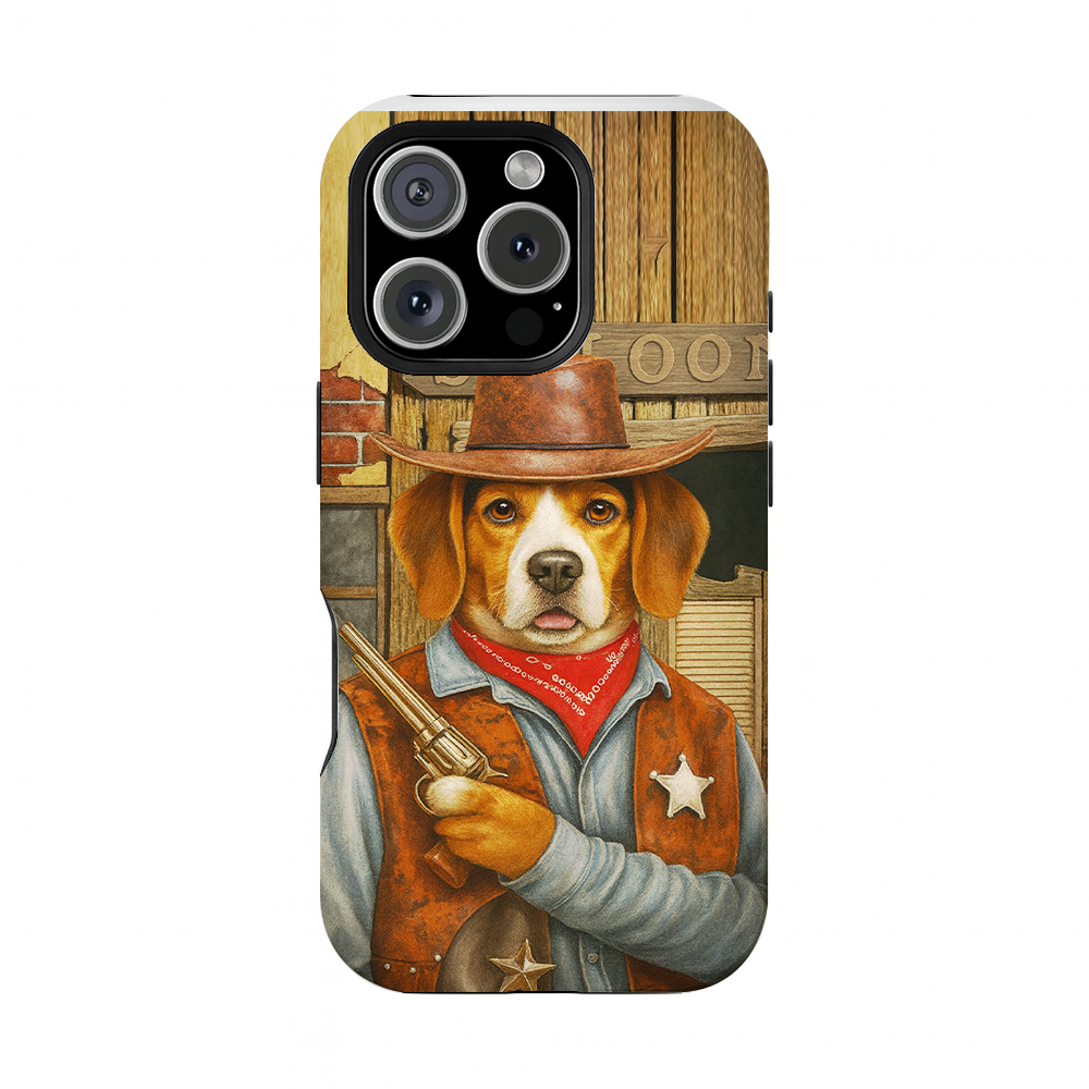 Custom Photo Dog Cowboy Phone Case