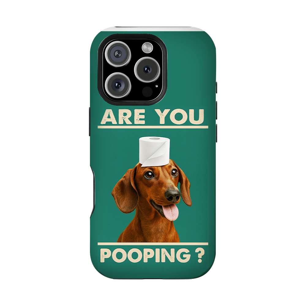 Custom Photo Funny Dog In Bathroom Phone Case