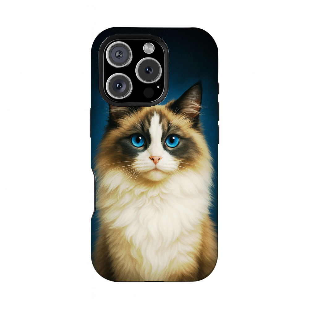 Custom Cat Deep Blue Phone Case
