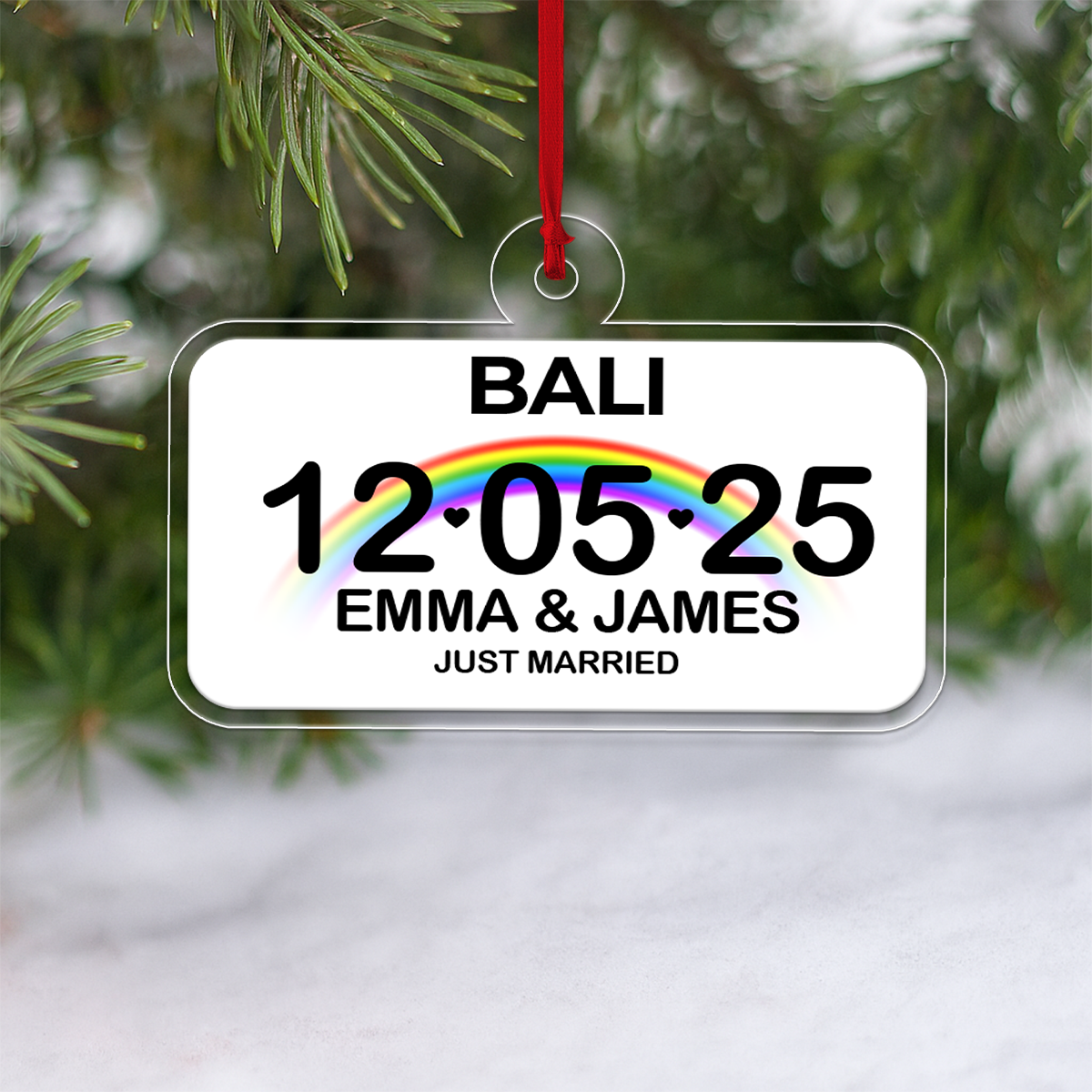 Custom Name Couple Just Married