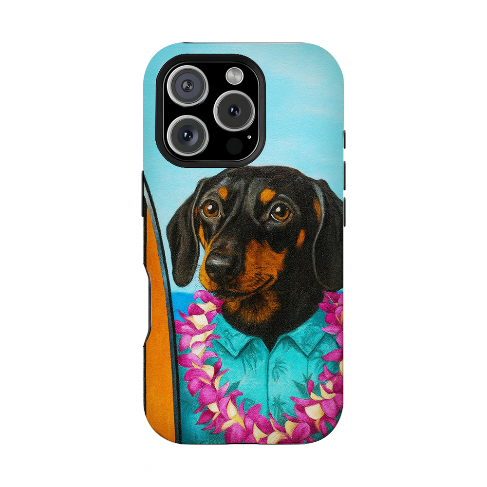 Custom Photo Surfer Dog Phone Case Gift For Dog Lovers