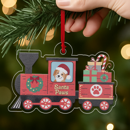 Acrylic ornament xmas train