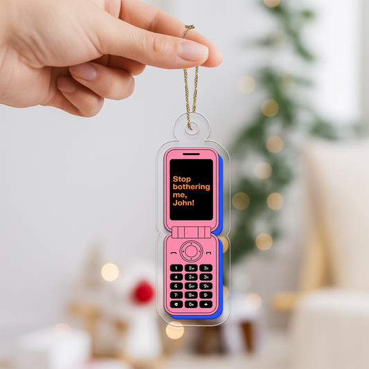 Personalized Stop Bothering Ornament, Custom Funny Tech Christmas Ornament, Gift For Friends, Holiday Decoration