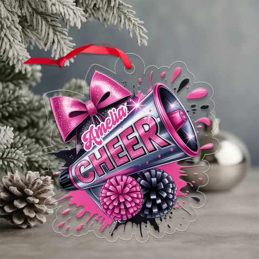 Custom Name Cheerleader For Girl Acrylic Ornament Christmas Gift