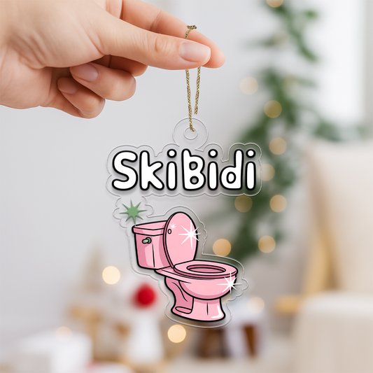 Personalized Skibidi Toilet Ornament, Custom Funny Toilet Christmas Ornament, Meme Ornament, Gag Gift for Teen Kids, Holiday Decoration