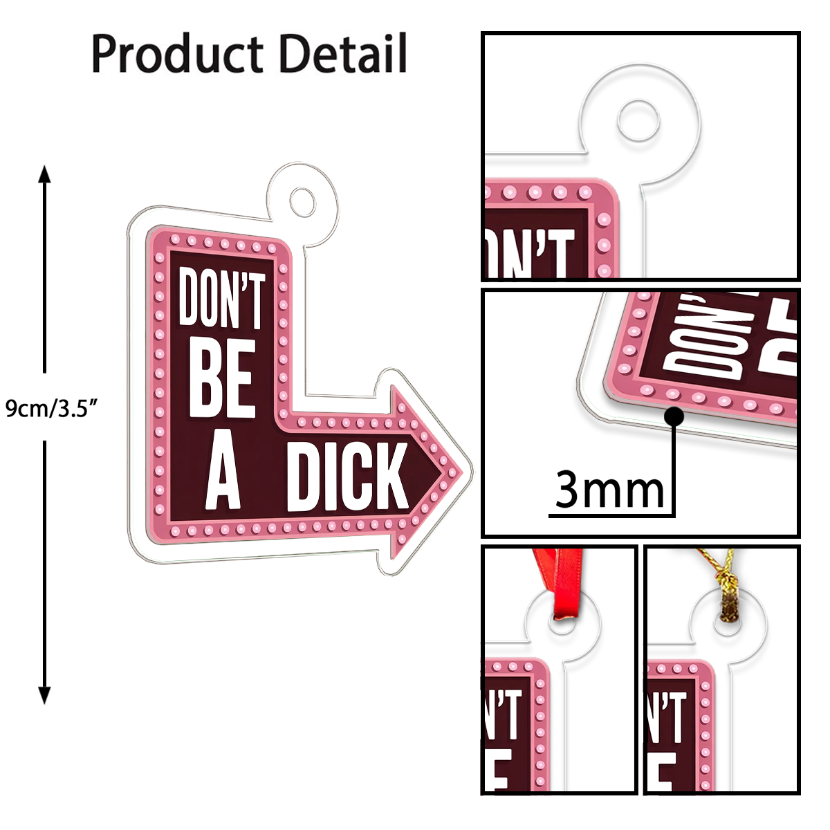 Personalized Don't Be Ornament, Funny Custom Christmas Ornament, Gag Gift Holiday Decoration, Humor Ornament, Adult Ornament