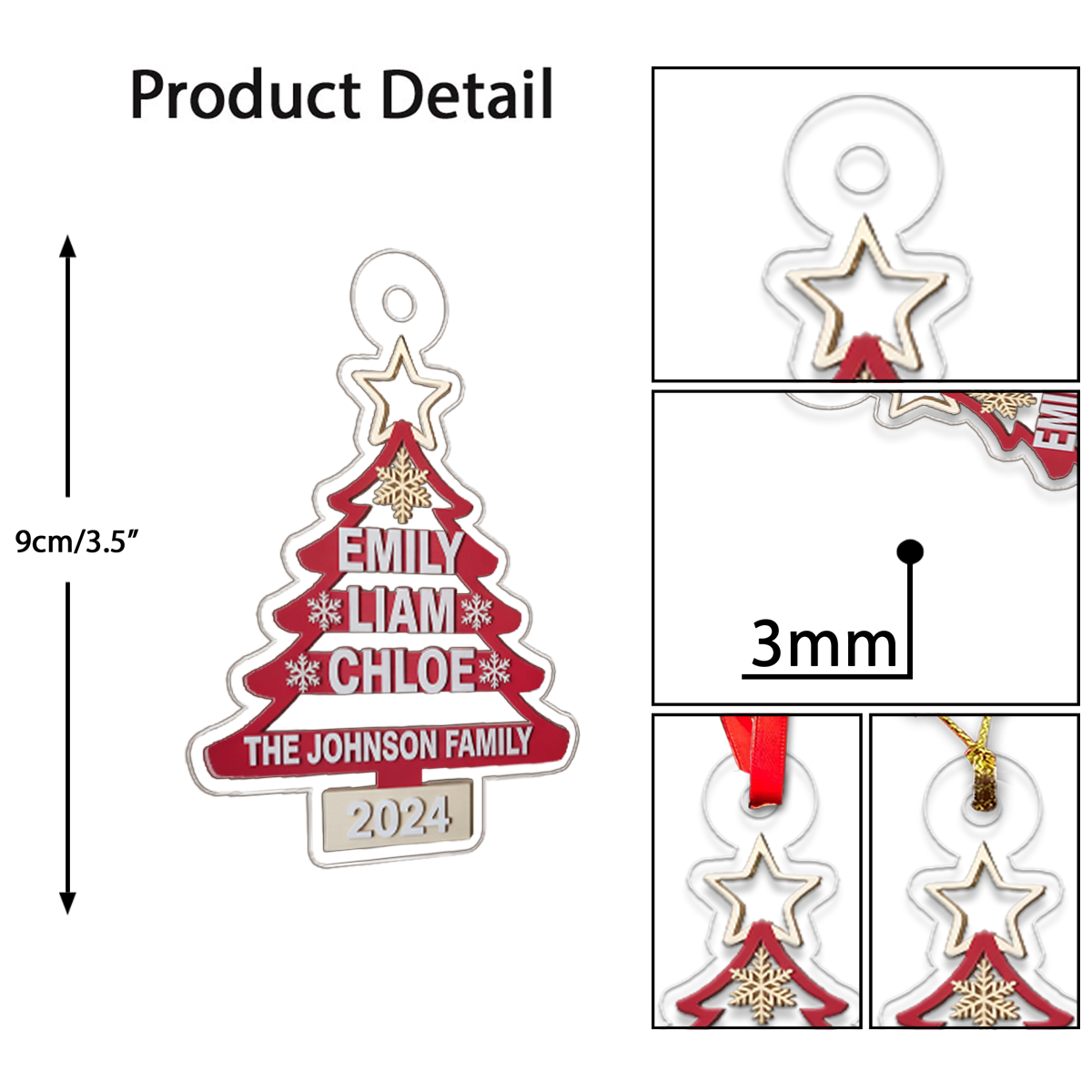 Personalized Family Acrylic Ornament