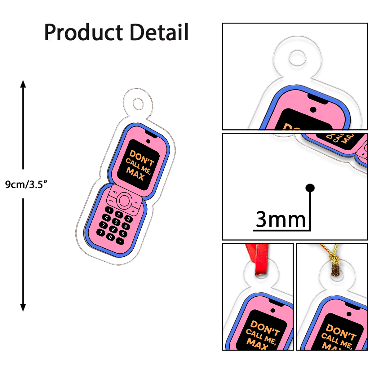 Personalized Don't Call Me Phone Ornament, Custom Funny Tech Christmas Ornament, Gift For Friends, Holiday Decoration