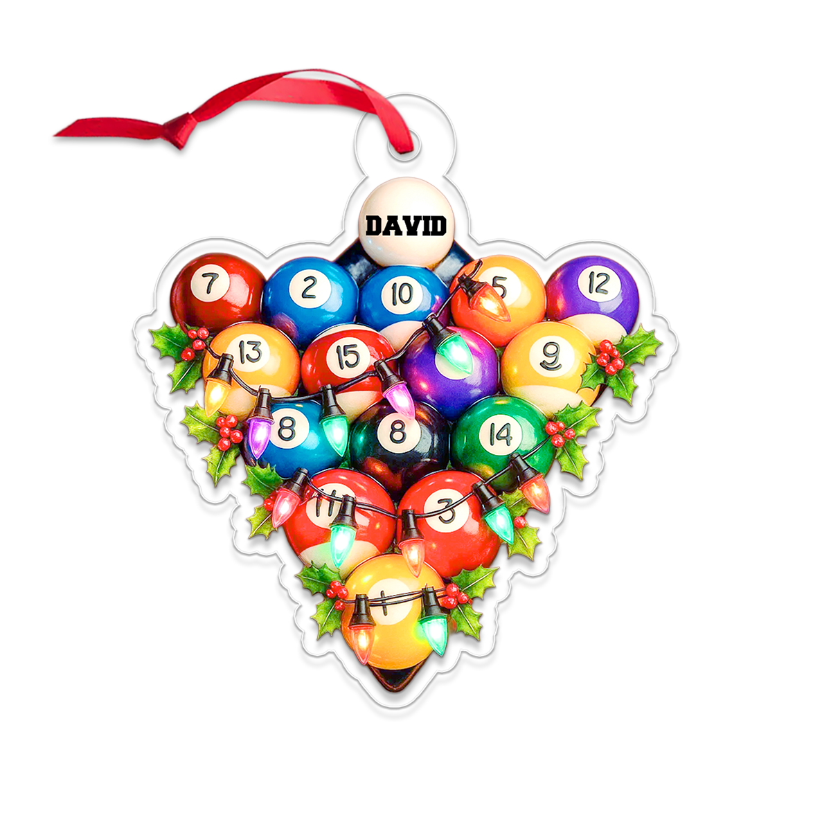 Custom Name Billiard Xmas