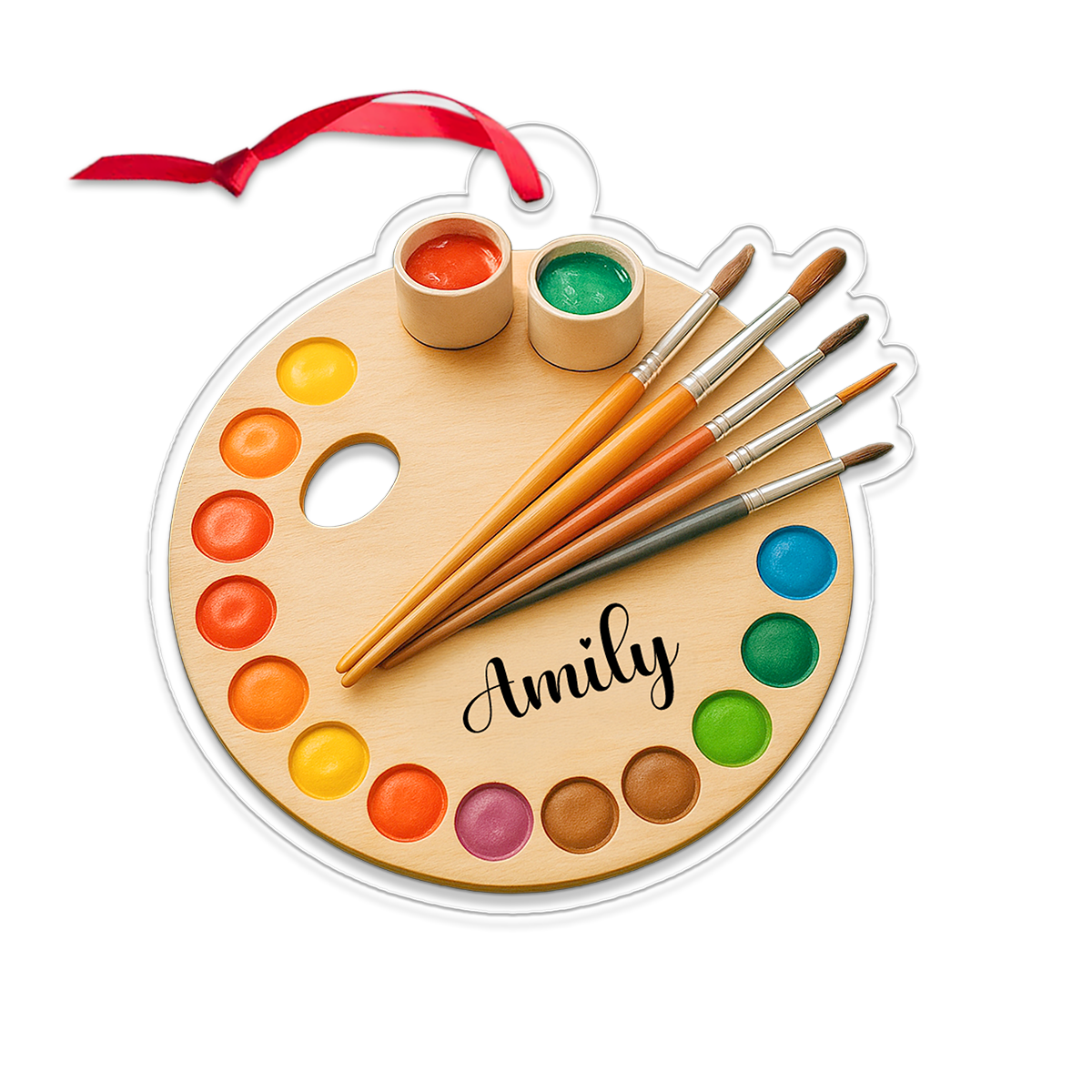 Custom Name Painting Palette Christmas