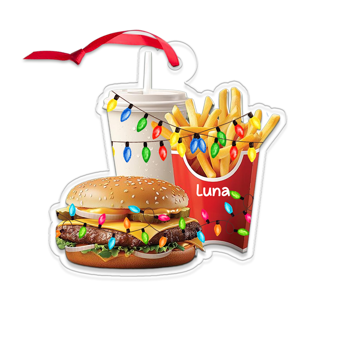 Custom Name Fast Food Combo Holiday