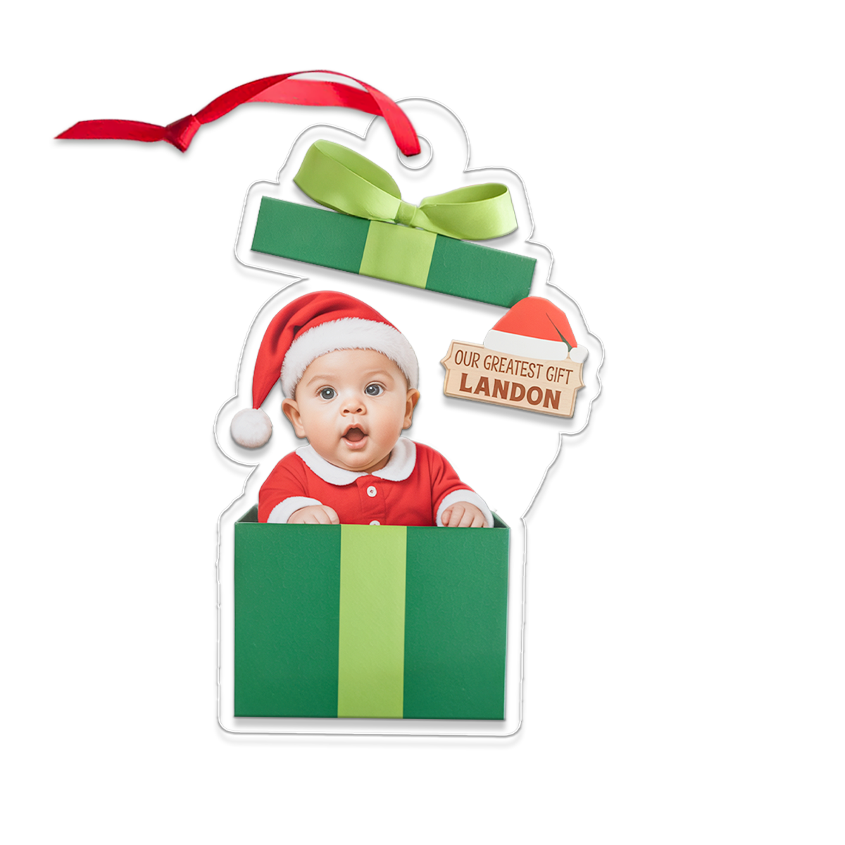 My First Christmas - Personalized Custom Upload Photo Ornament