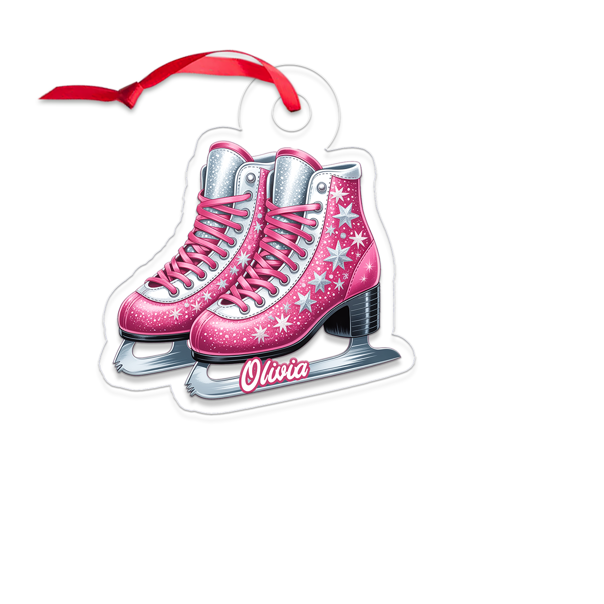 Custom Name Pink Ice Skating For Girl