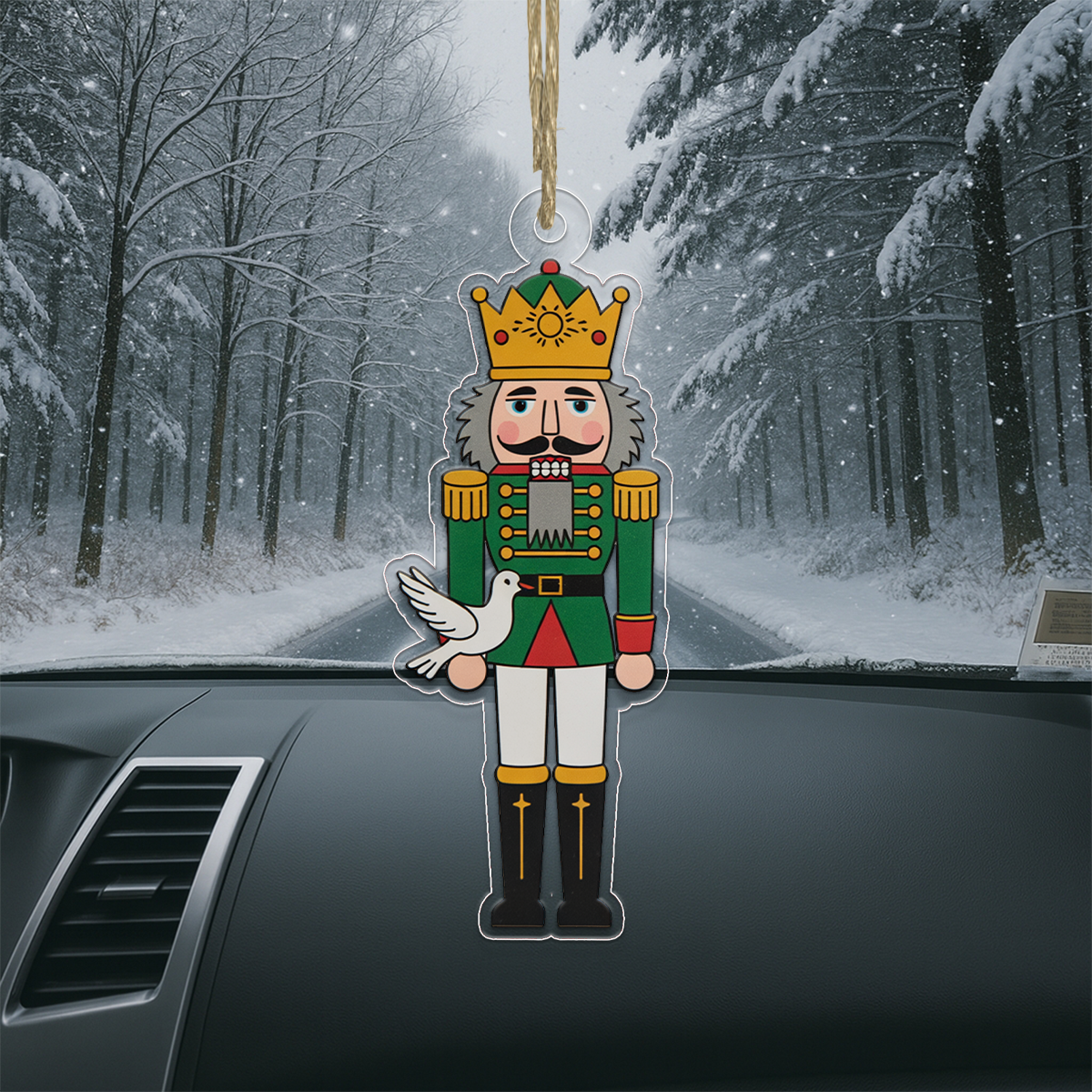 Nutcracker Dove Bird Acrylic Ornament Christmas Gift