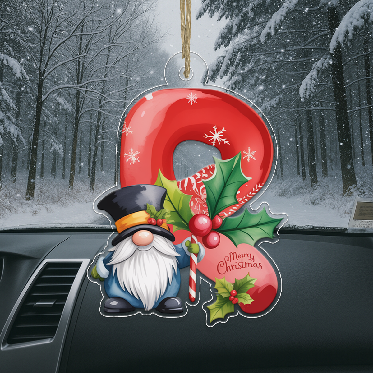 Ornament Christmas Initial Letter R Acrylic Acrylic Ornament Christmas Gift