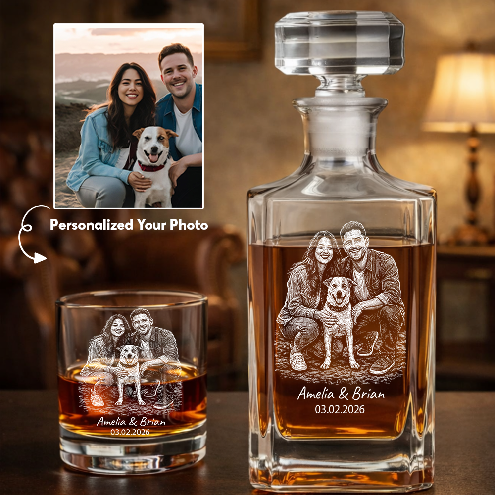 Custom Photo Couple Wine Glass, Personalized Romantic Gift for Husband Wife THUC99