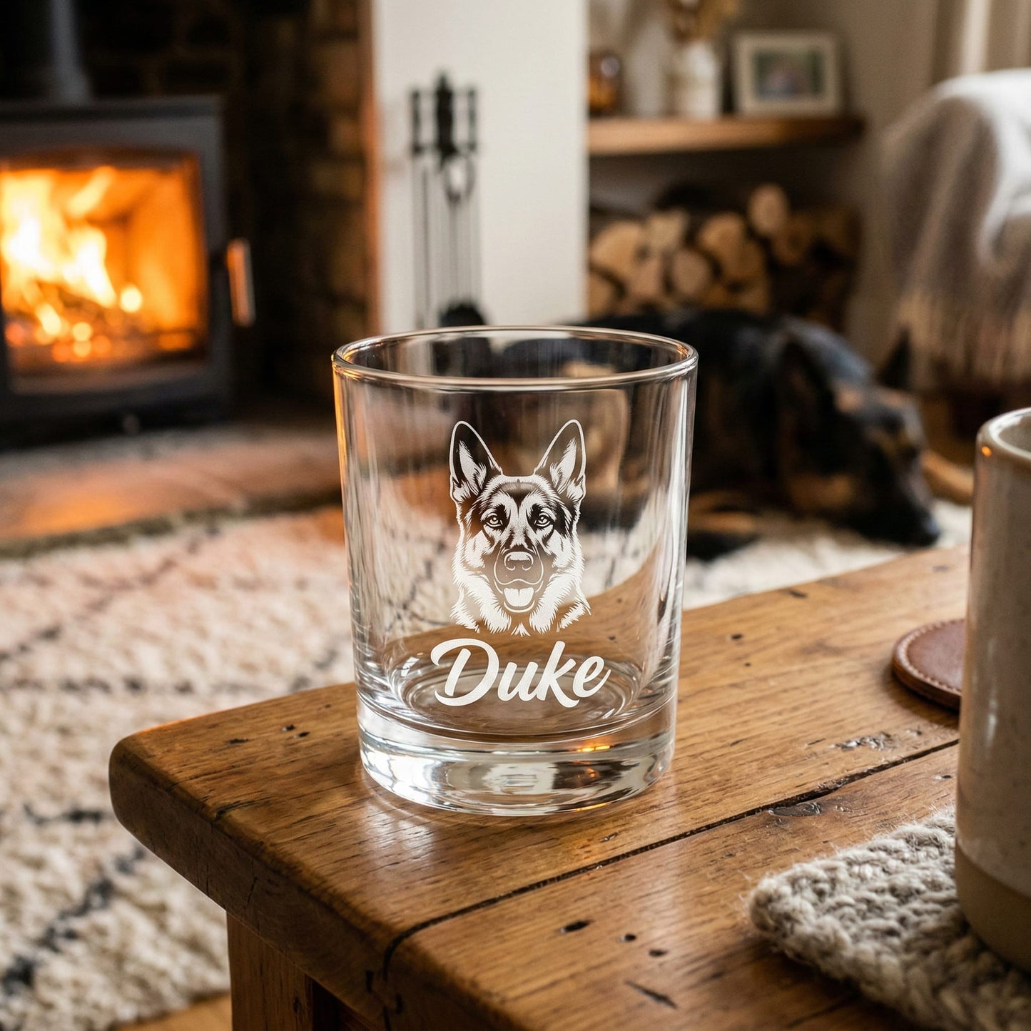 Personalized Dog Portrait Whiskey Glass 11oz – Custom Photo Gifts For Dog Lovers