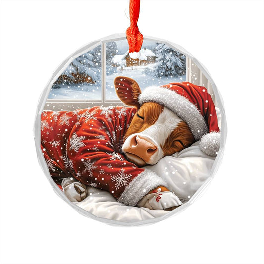 Hereford Cow Sleeping In Bed Design 3