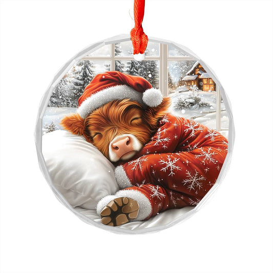 Highland Cow Sleeping In Bed Design 4