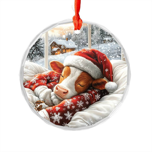 Jersey Cow Sleeping In Bed Design 1