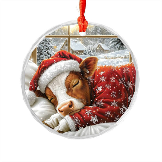 Hereford Cow Sleeping In Bed Design 2