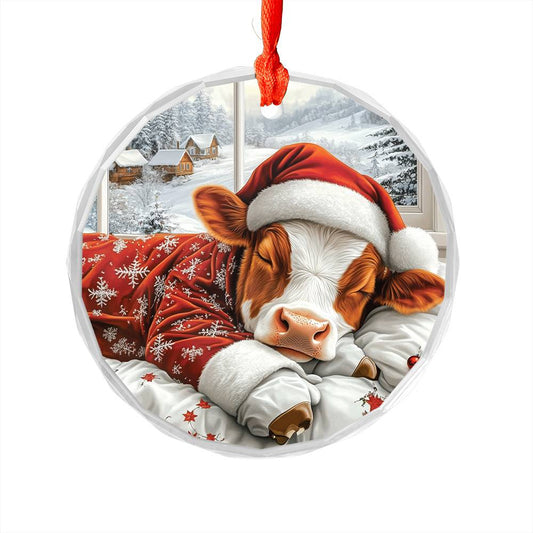 Hereford Cow Sleeping In Bed Design 1