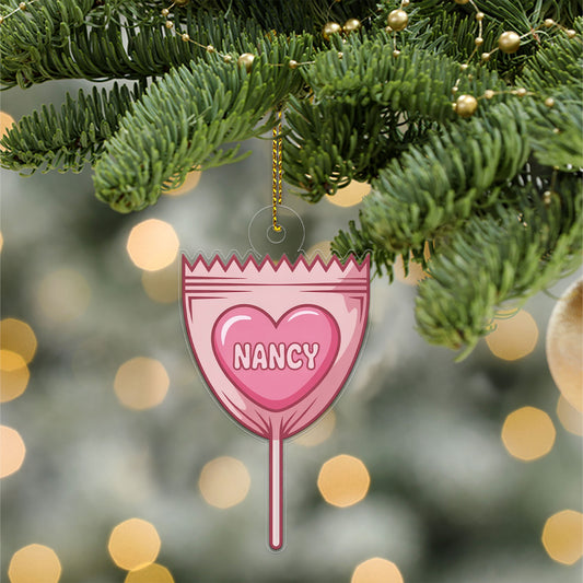 Personalized Sweet Candy Ornament, Christmas Decor, Christmas Candy Acrylic Ornament, Gift For Sweetie, Gift For Daughter