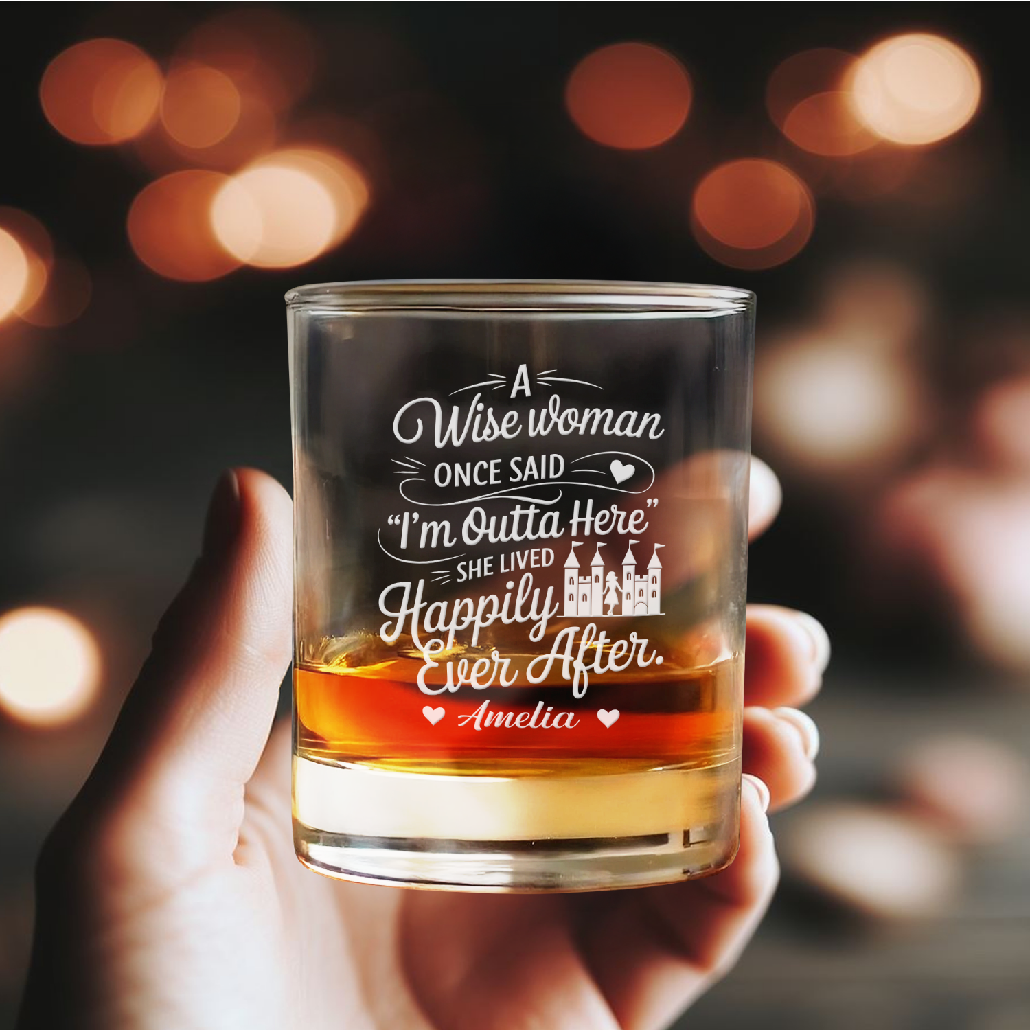 A Wise Woman Once Said Beer Wine Glass - Funny Woman Whiskey Cup - Birthday Gift For Mom Grandma Mother Day- Engraved Cups